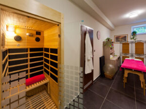 Wellness v hotelu Panorama Plzeň – Vstup do finské sauny Villeroy & Boch