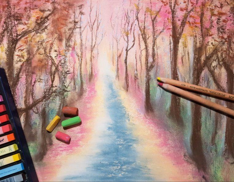 Online kurzy kreslení - 29 různých kurzů v pohodlí domova - Les pastelem snadno a krásně - online kurz - Obrázek 2