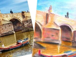 Online kurzy kreslení – 29 různých kurzů v pohodlí domova – Karlův most pastelem snadno a krásně – online kurz