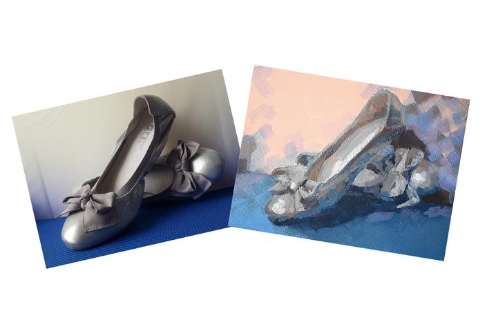 Online kurzy kreslení - 29 různých kurzů v pohodlí domova - Zátiší balerínky akrylem na plátno - online kurz