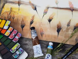 Online kurzy kreslení – 29 různých kurzů v pohodlí domova – Tajemství akvarelové barvy "Pole" – online