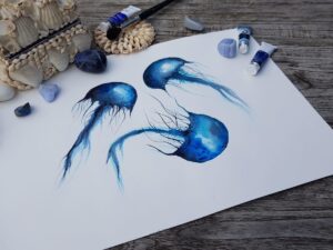 Online kurzy kreslení – 29 různých kurzů v pohodlí domova – Tajemství akvarelové barvy "Medúza" – online