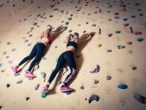 Horolezecká stěna ve Sportcentru Evropská