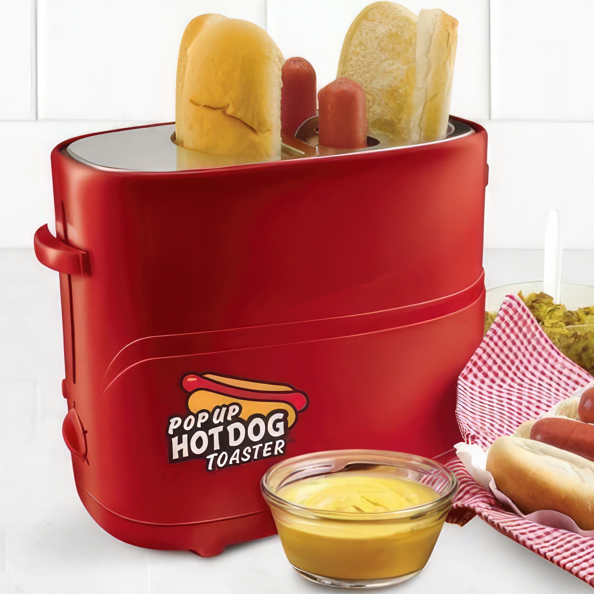 Hot dog toaster na domácí přípravu párků v rohlíku