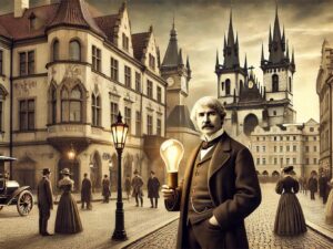 Venkovní escapecachingová hra – Po stopách Edisona, Praha 1911