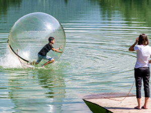 Aquazorbing v Slověnický mlýn Lišov – vykutálená zábava