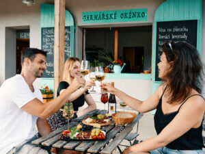 Degustace sýrů a vína na farmě v Mikulově
