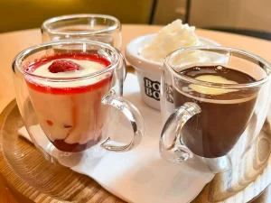 Degustace tří druhů horké čokolády či fondue: 1-3 os.