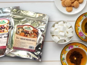 Sypané čaje: rakytník s malinou i zelený s pomerančem