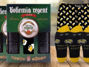 Dárkové sety piva Bohemia Regent a ponožky, trenýrky či tričko
