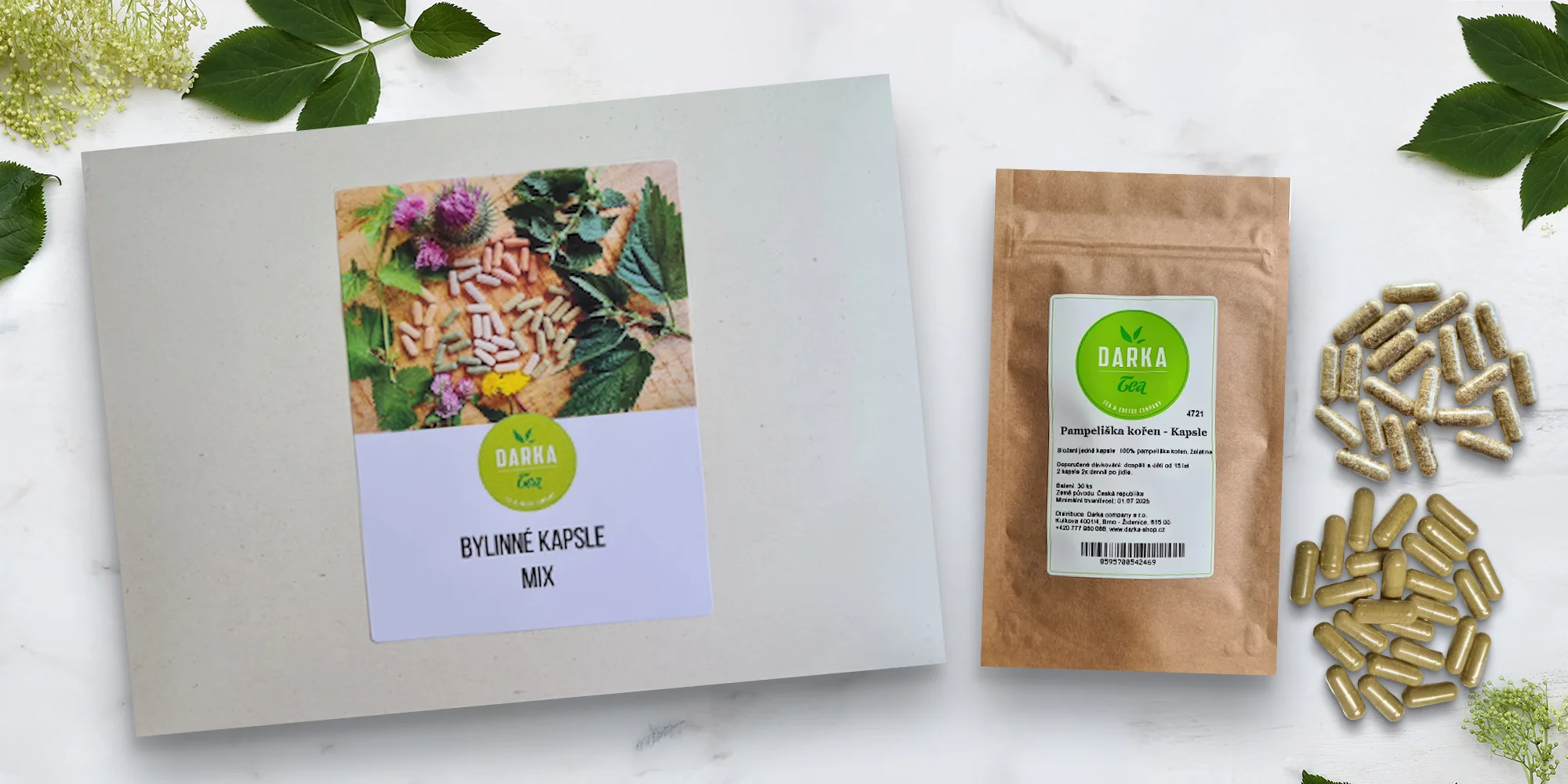 Bylinné kapsle na imunitu, detox, energii i trávení