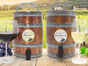 Znovuplnitelné 5l soudky vína i v dárkovém balení