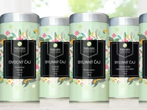 České čaje Naturalis: různé druhy v plechové dóze