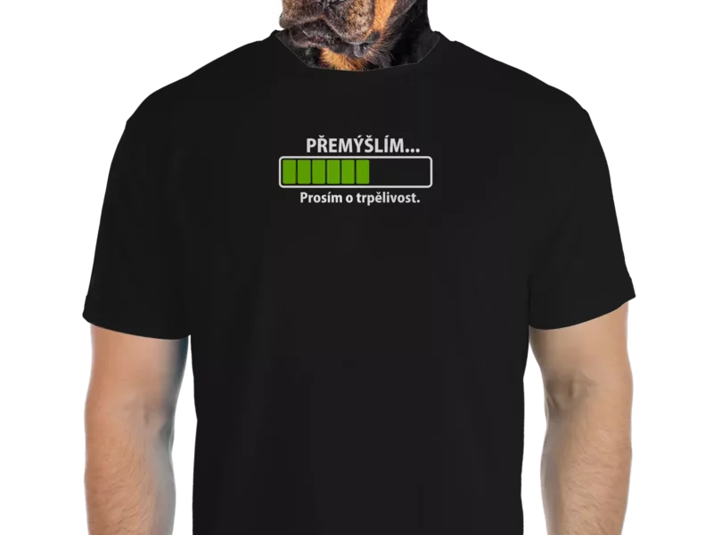 Vtipné tričko Bastard: Přemýšlím