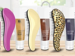 Rozčesávací kartáč a vlasová maska: čoko nebo kokos