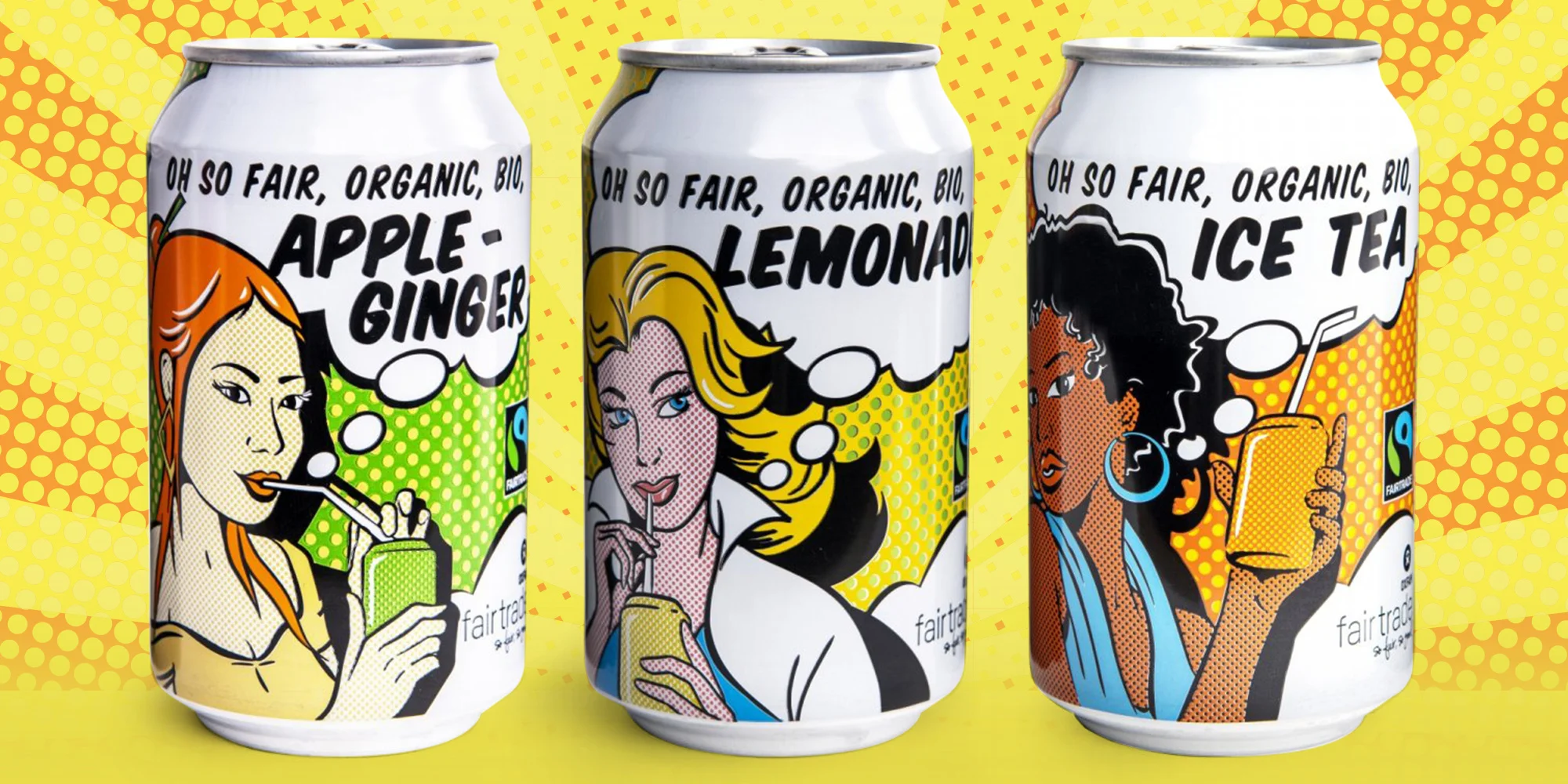 Bio fair trade limonády ve 3 osvěžujících příchutích