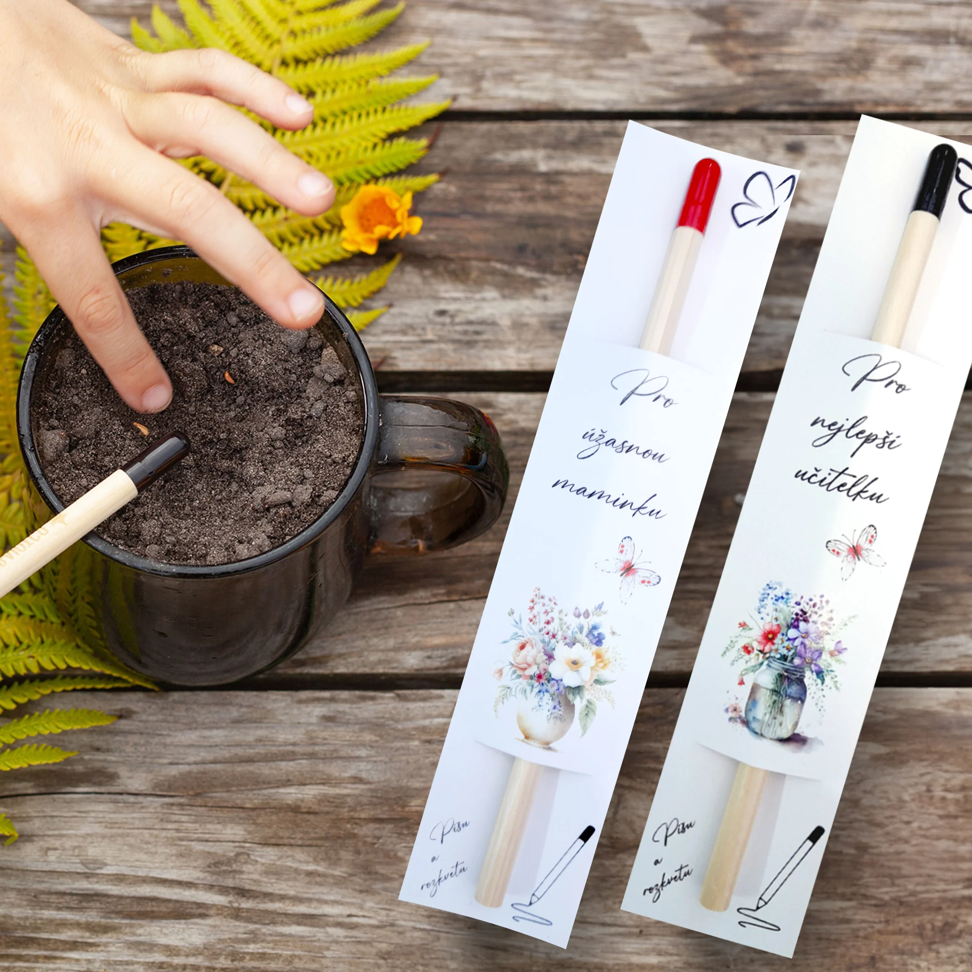Kvetoucí tužka v dárkovém balení s věnováním - Obrázek 2