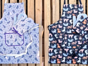 Set zástěry a 2 chňapek v dárkovém balení