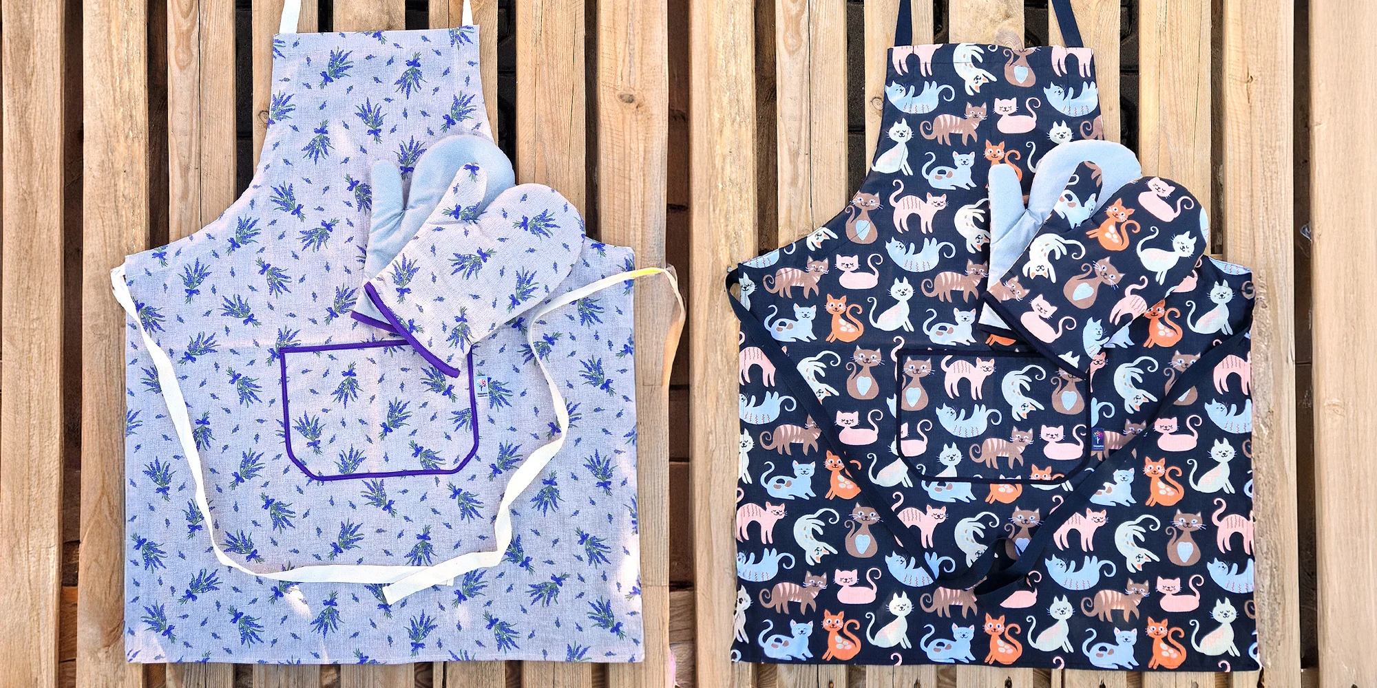 Set zástěry a 2 chňapek v dárkovém balení