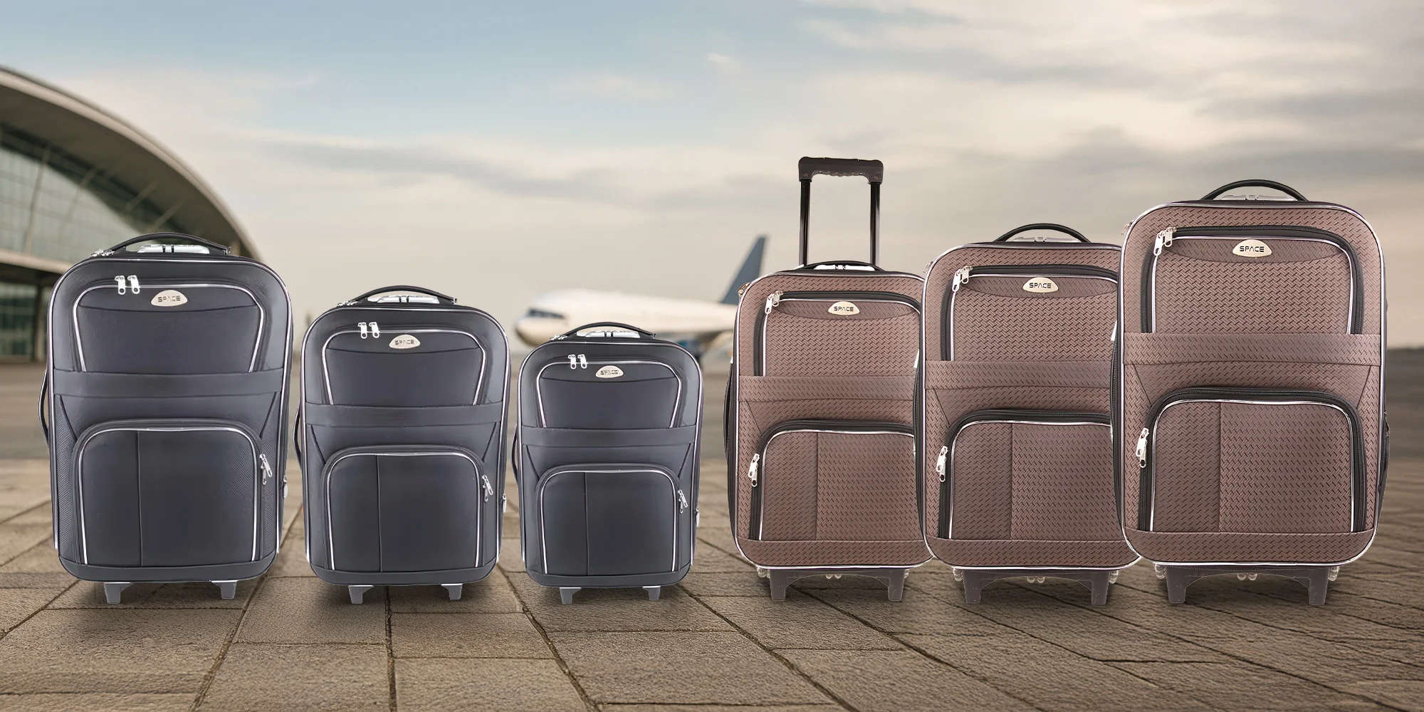 Sady 3 textilních kufrů s dopravou zdarma: 24-89 l