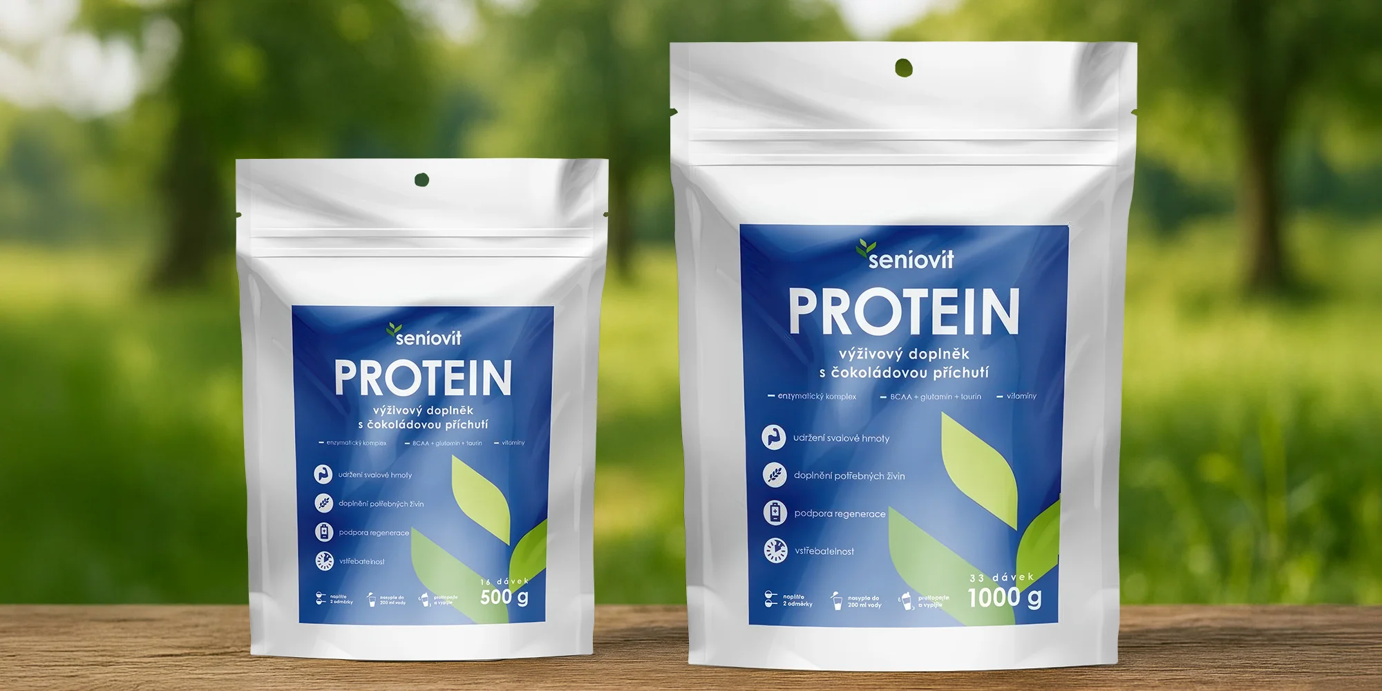 Čokoládový protein nejen pro seniory: 500-1000 g