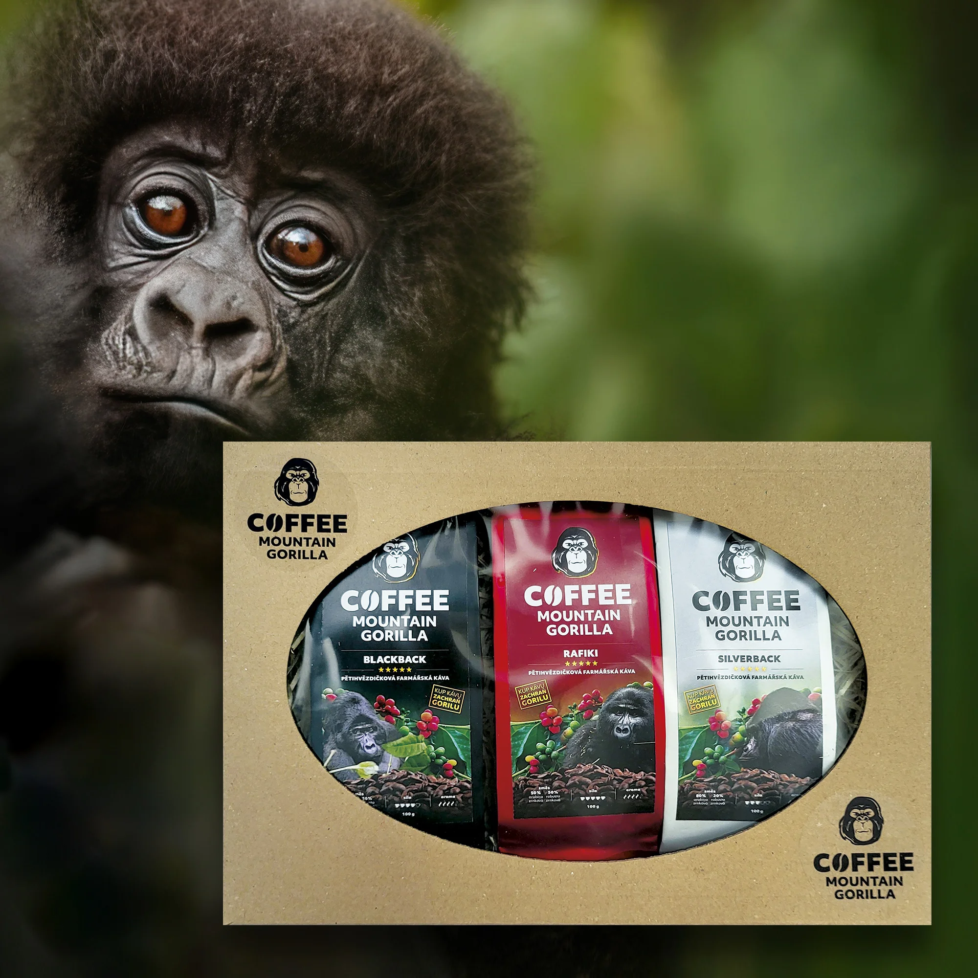 Degustační balíčky kávy a kakaových bobů na podporu goril - Obrázek 2