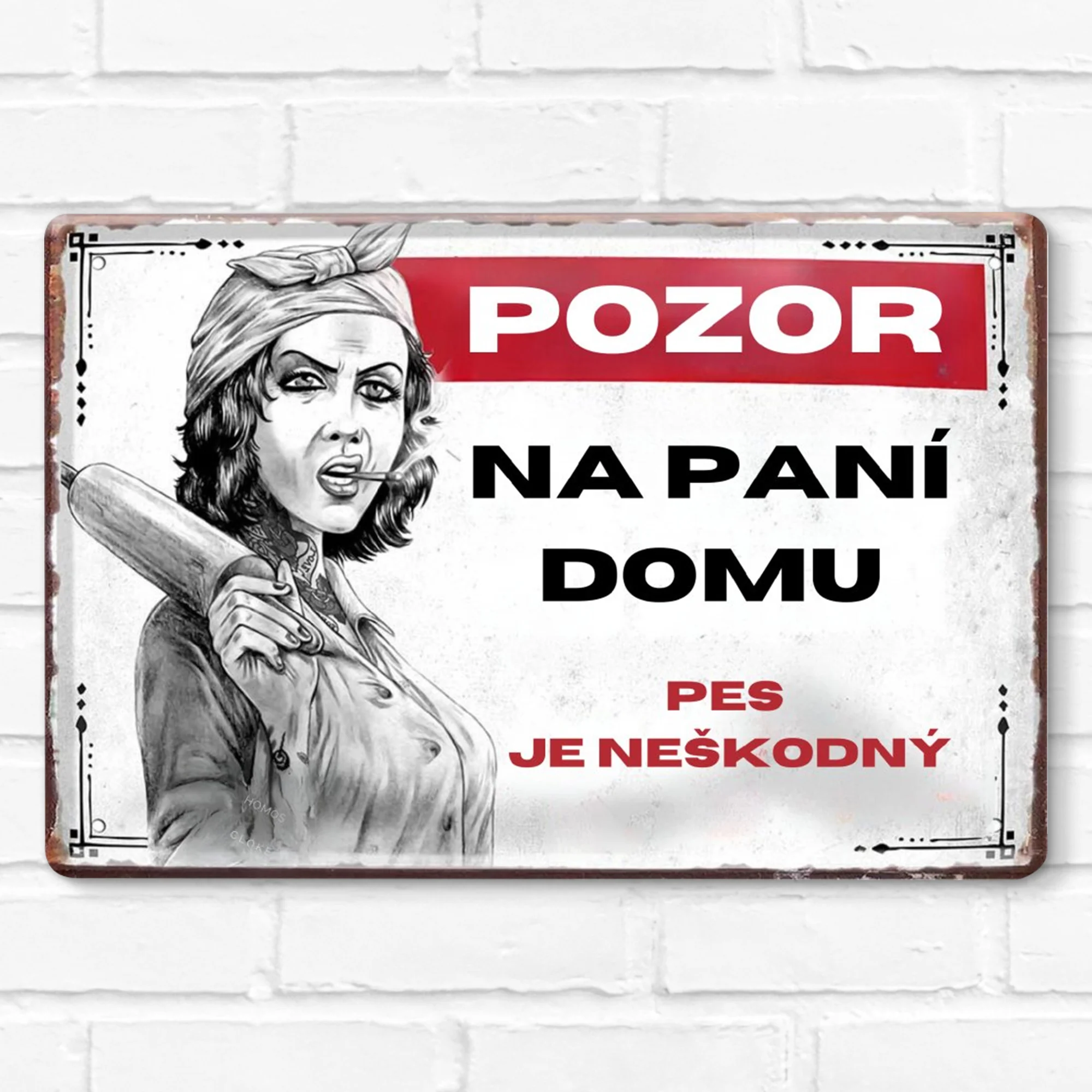 Plechové cedulky s vtipnými nápisy: dva rozměry - Obrázek 2