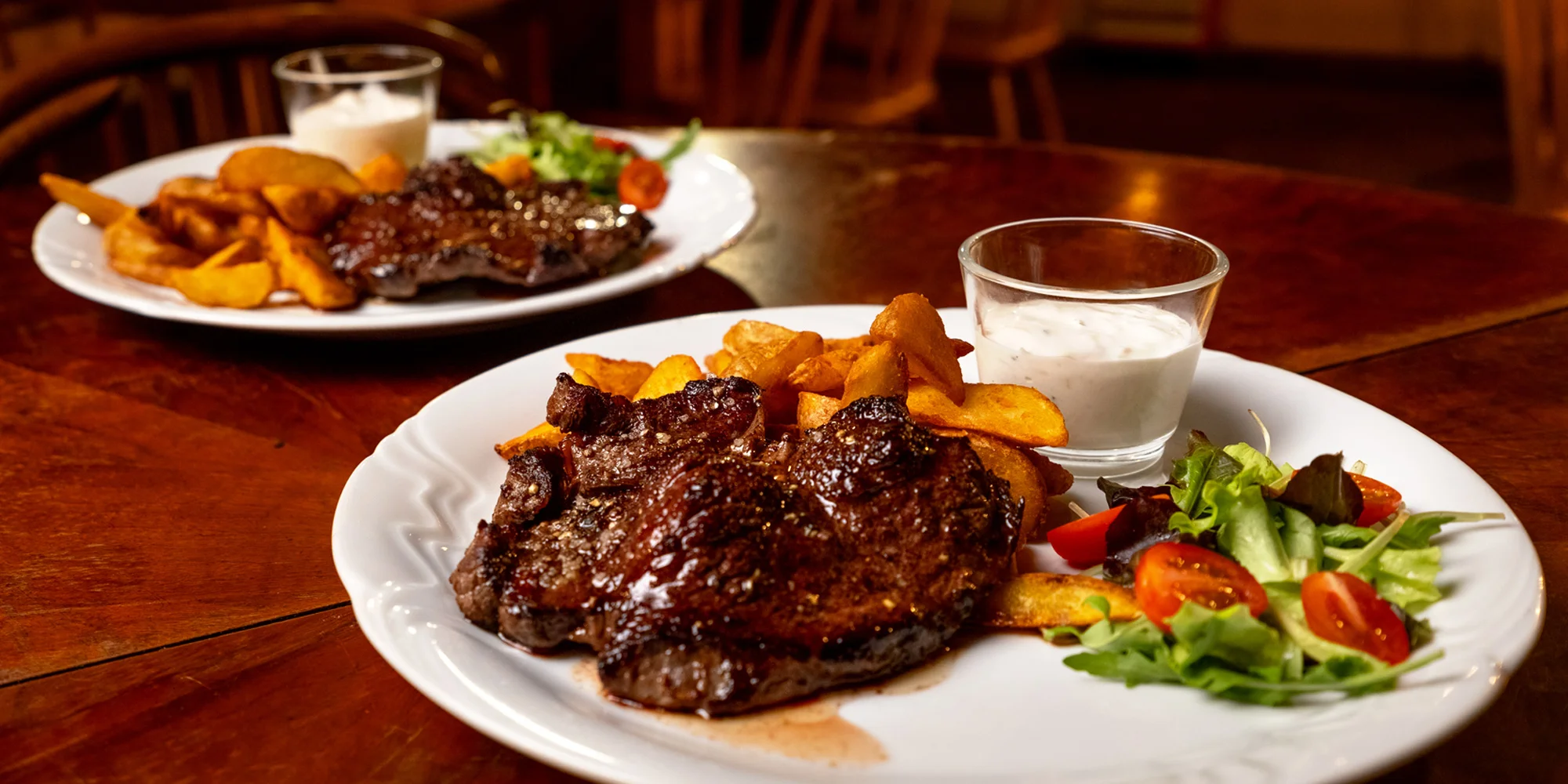 1 či 2 vyzrálé rumpsteaky s dipem a přílohou - Obrázek 3