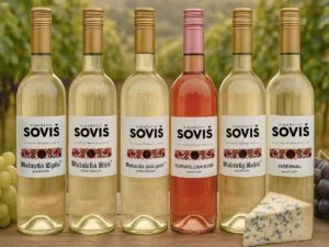 Set šesti vín z vinařství Soviš u Bílých Karpat