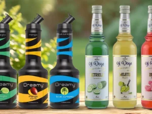 Prémiové sirupy a ovocná pyré: mojito, malina i limetka