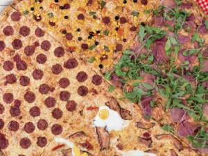 Obří pizza o průměru 100 cm podle výběru