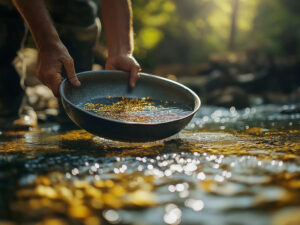 Venkovní hra: Rýžování zlata na Klondiku