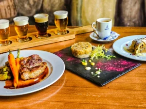 Tříchodové menu s krkovicí a degustací piv