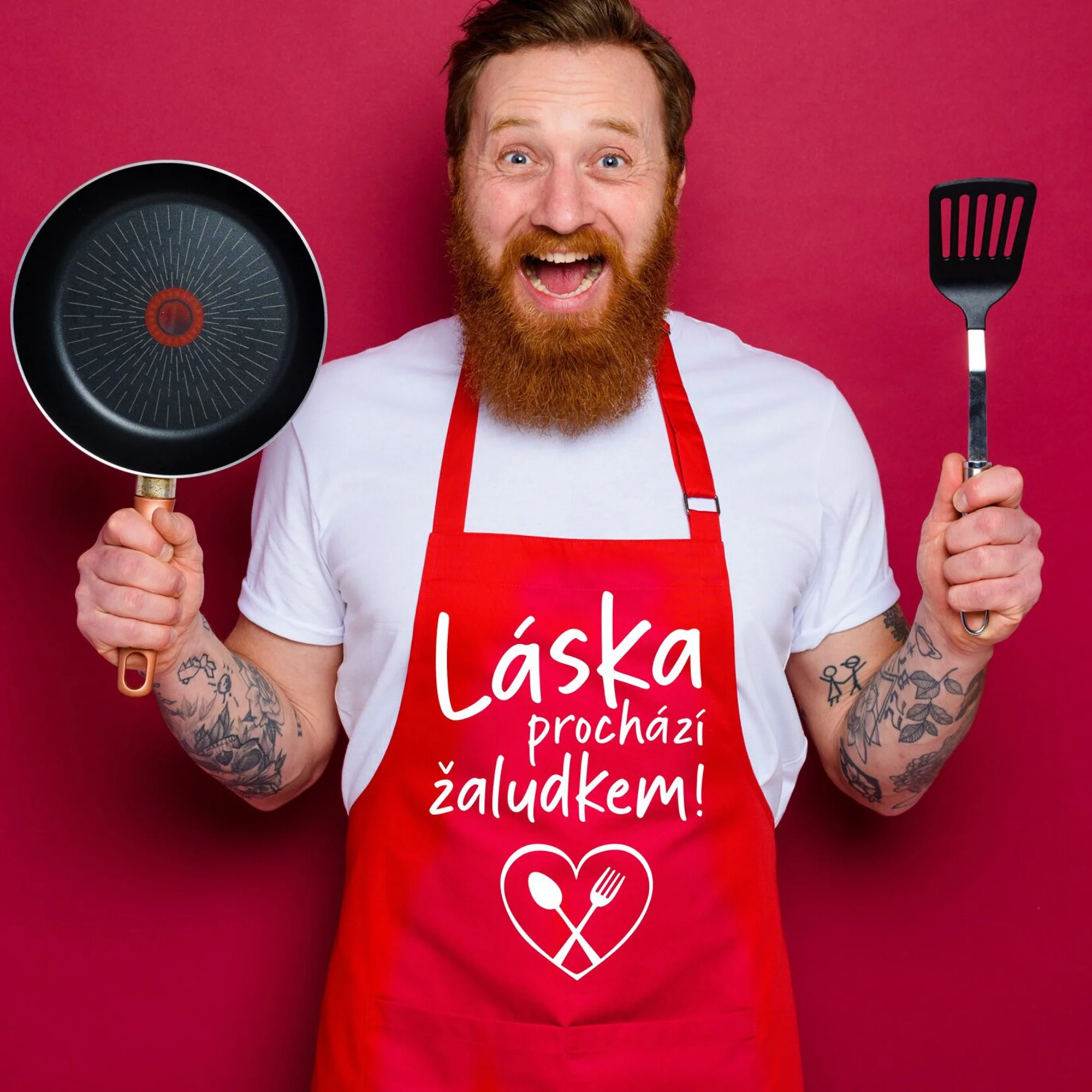 Kuchařské a grilovací zástěry s vtipným nápisem - Obrázek 2