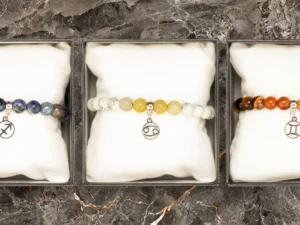 Náramky z minerálů s přívěskem znamení zvěrokruhu