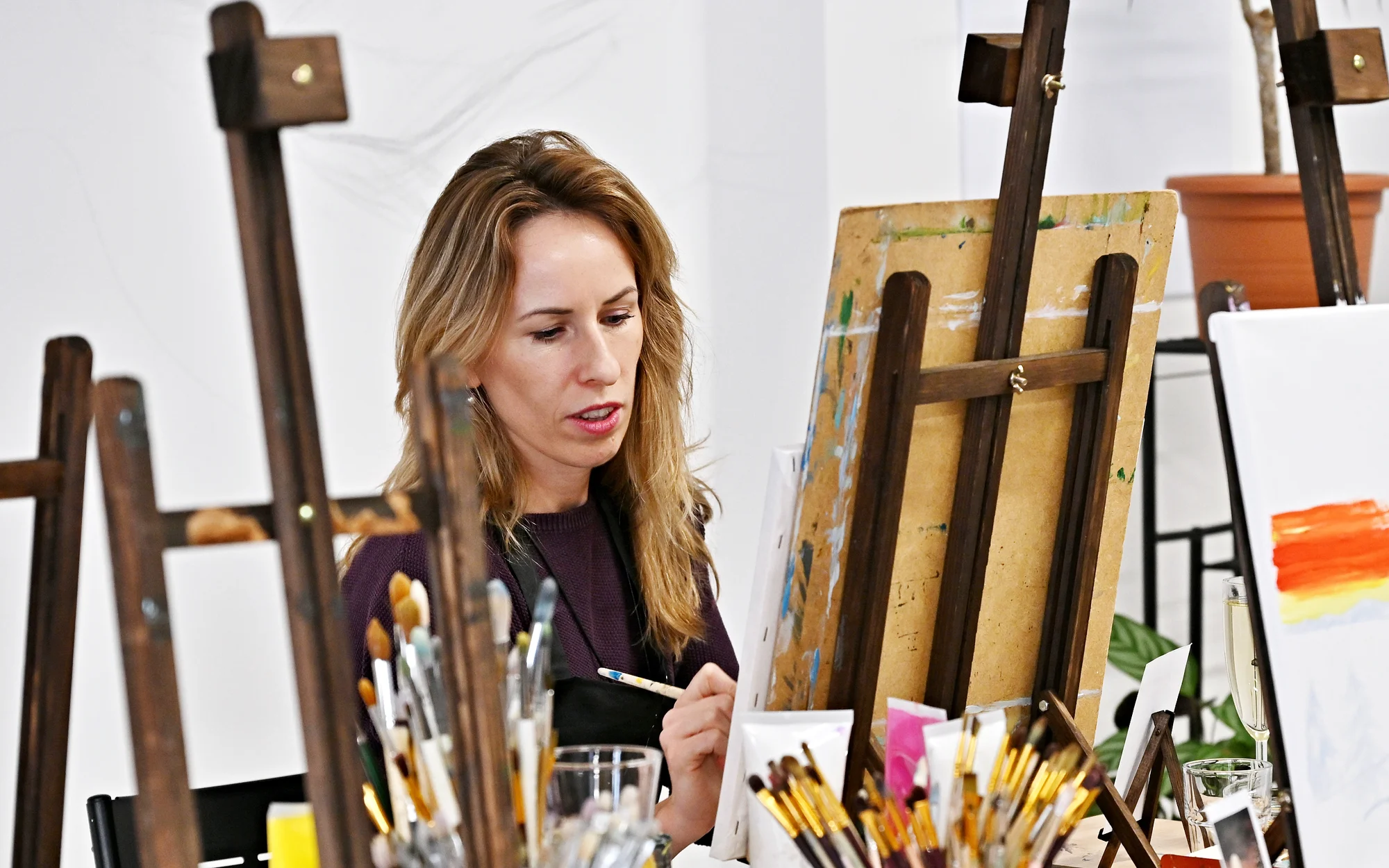 Workshop malování akrylem i za použití plátkového zlata - Obrázek 11