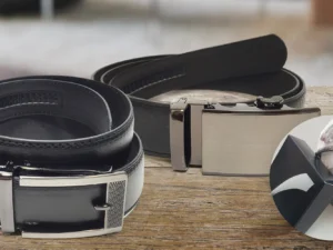 Pánské pásky s automatickou sponou i dárková krabička