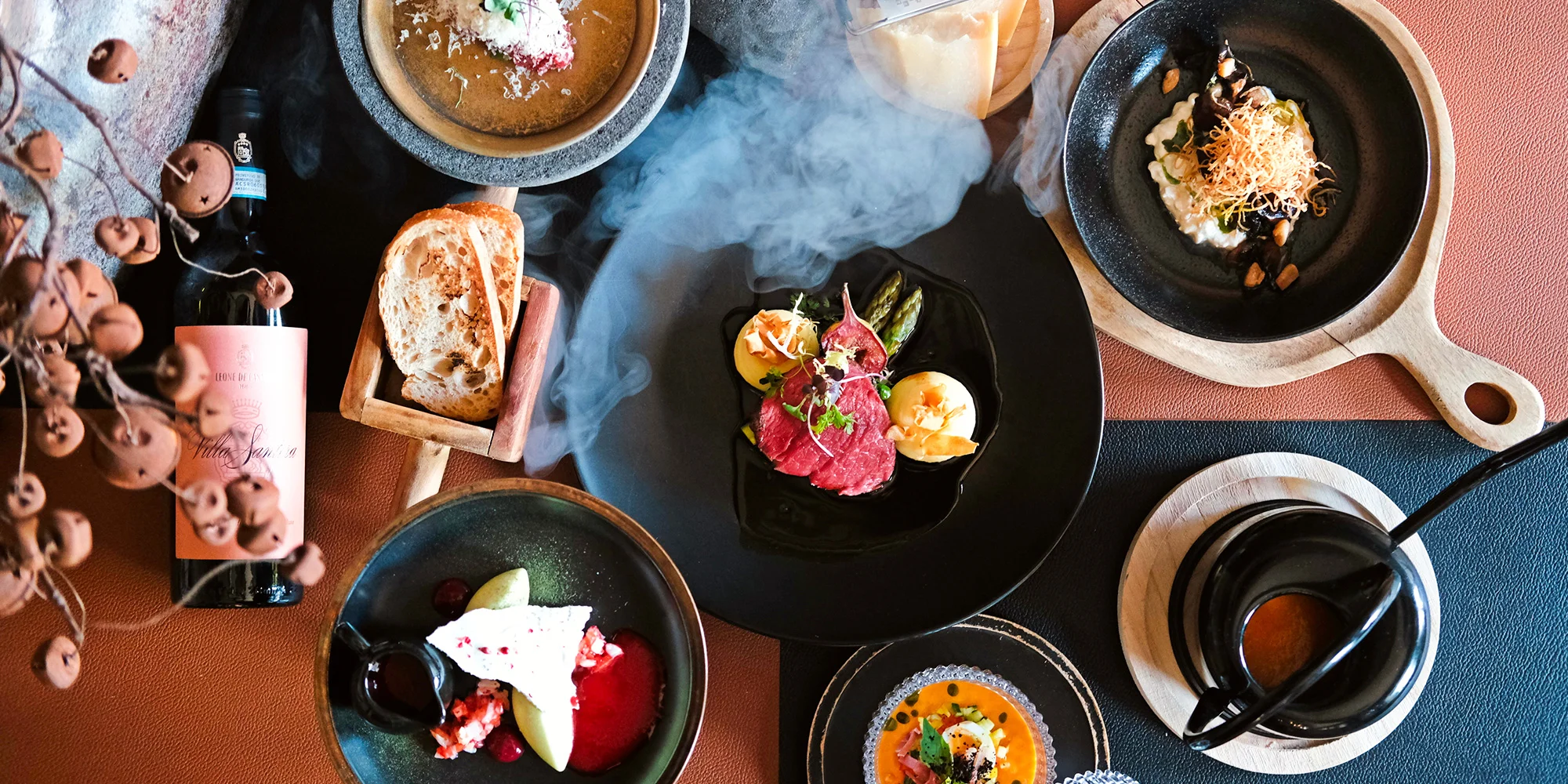 Degustační smoukované menu o 5 chodech pro dva