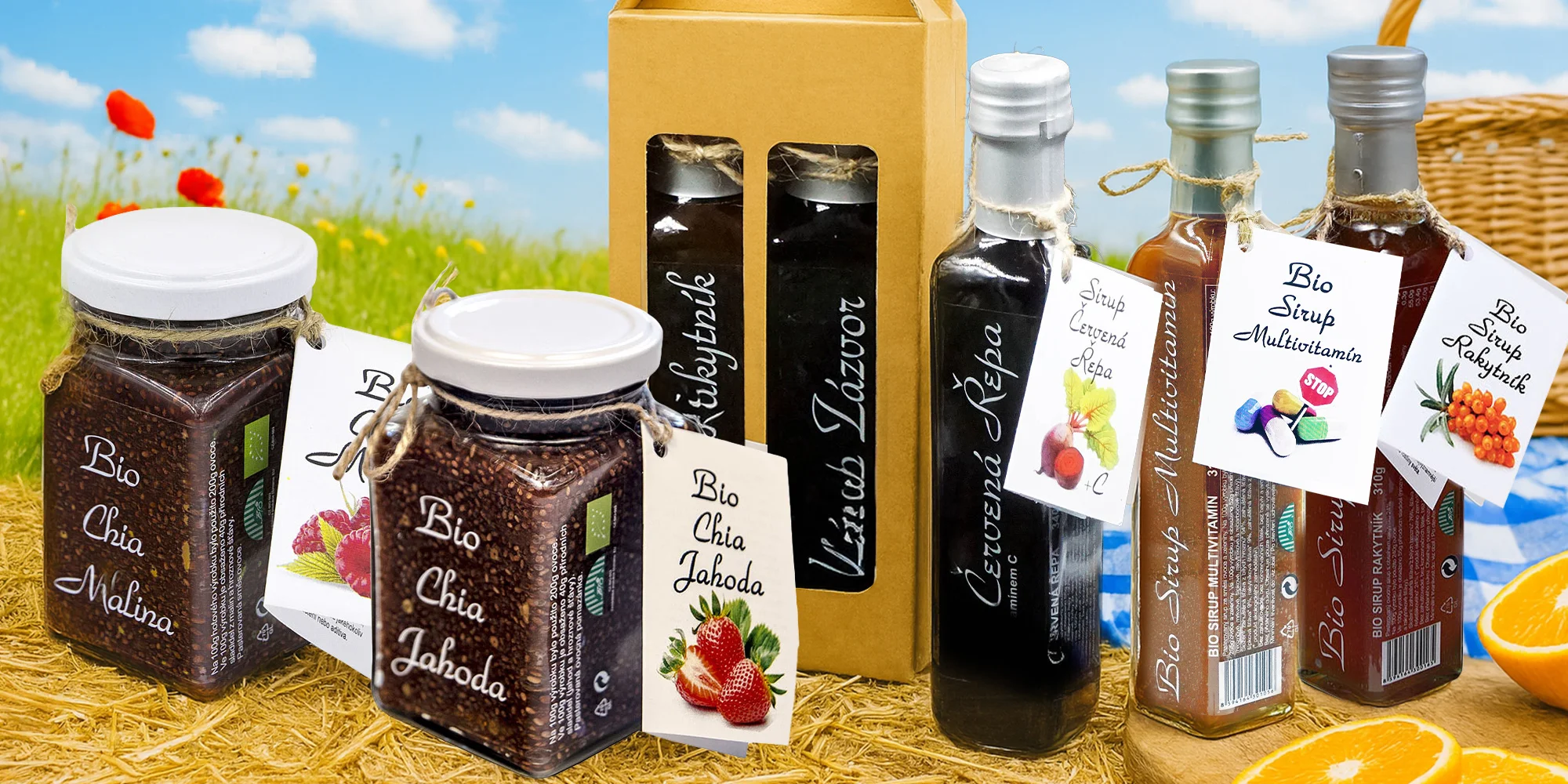 Bio džemy a sirupy plné ovoce vyrobené v ČR