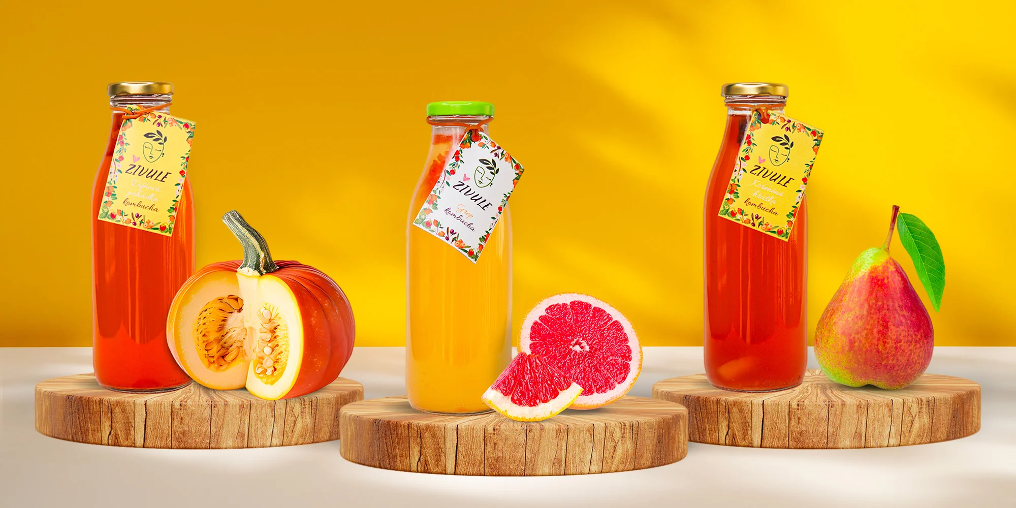 Kombucha od Živule: degustační balíček i měsíční várka