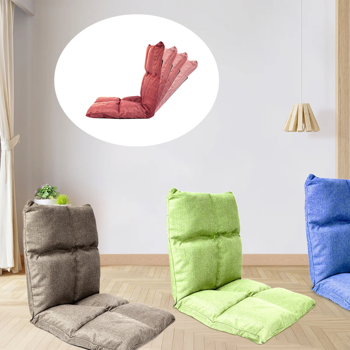 Polohovací křesla na podlahu: v bílé, hnědé i zelené - Obrázek 2