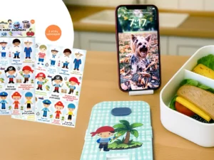 Svačinové boxy se samolepkami: princezna i pirát