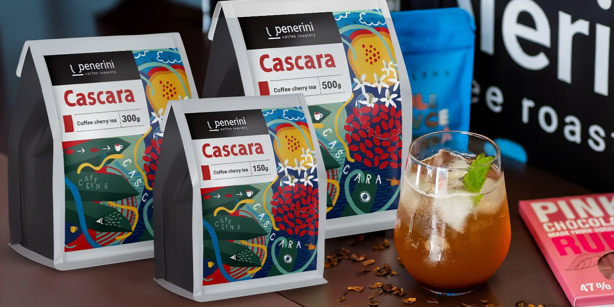 Cascara: čaj z kávových třešní, 150–500 g