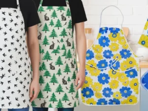 Trojdílný set: zástěra, chňapka a podložka