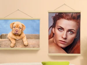 Foto s dřevěnou lištou: na provázek či magnet