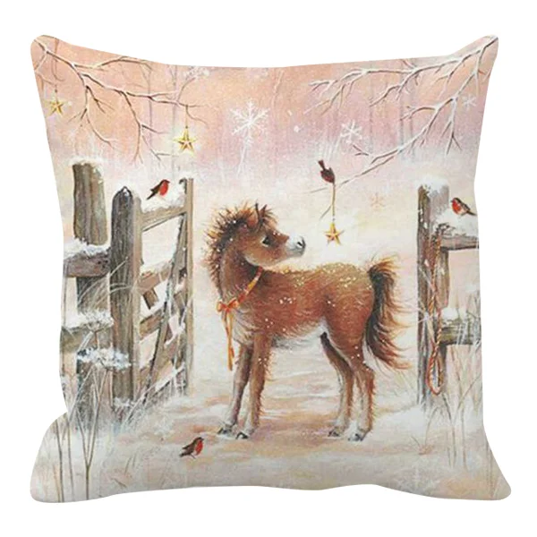 Vánoční a zimní potahy na polštář se zvířátky - Obrázek 11