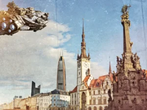 Venkovní šifrovací hra z olomoucké sci-fi budoucnosti