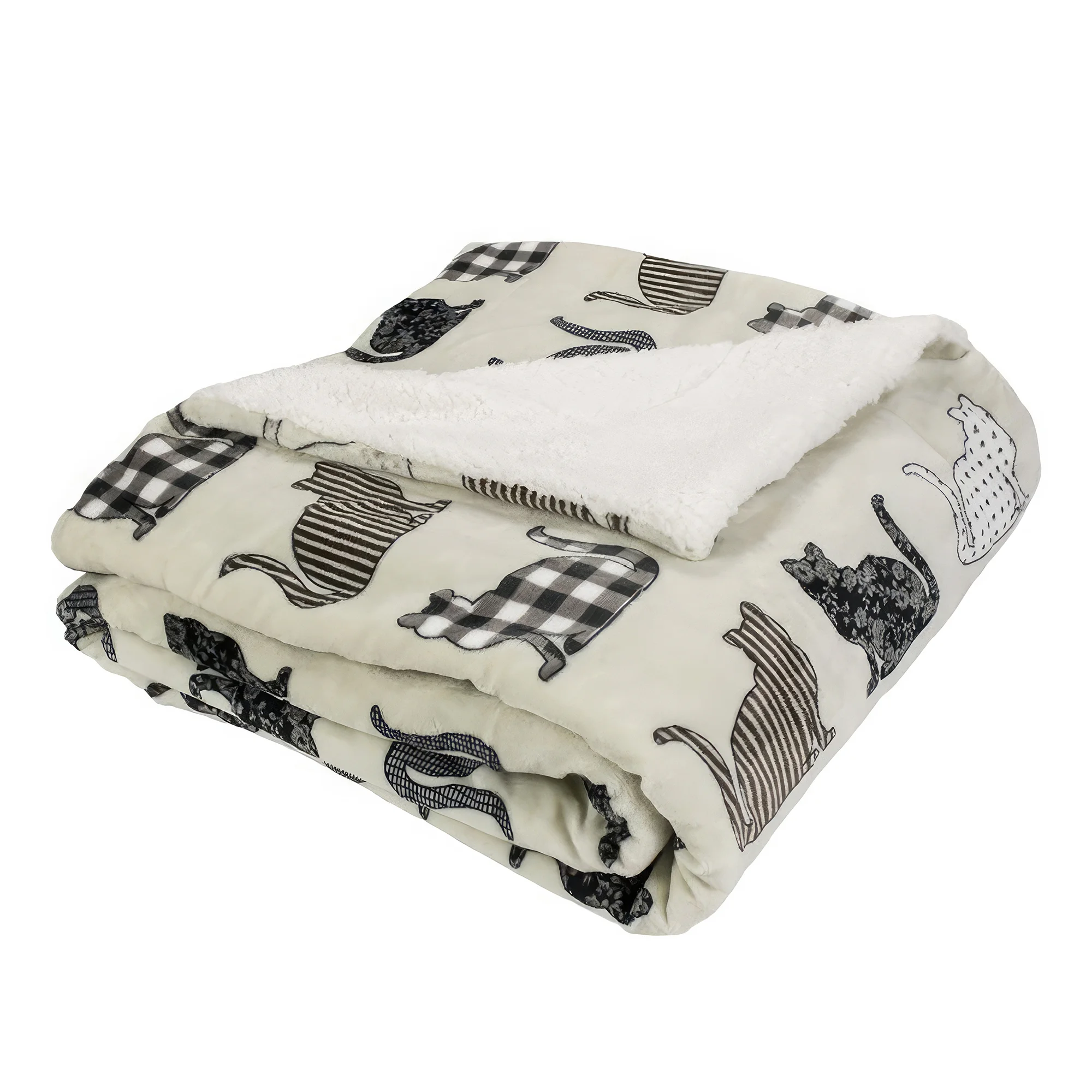 Hřejivé deky s beránkem: s kočkami i vločkami - Obrázek 3