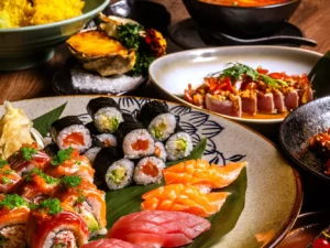 Vícechodové japonské či korejské menu i sushi pro dva
