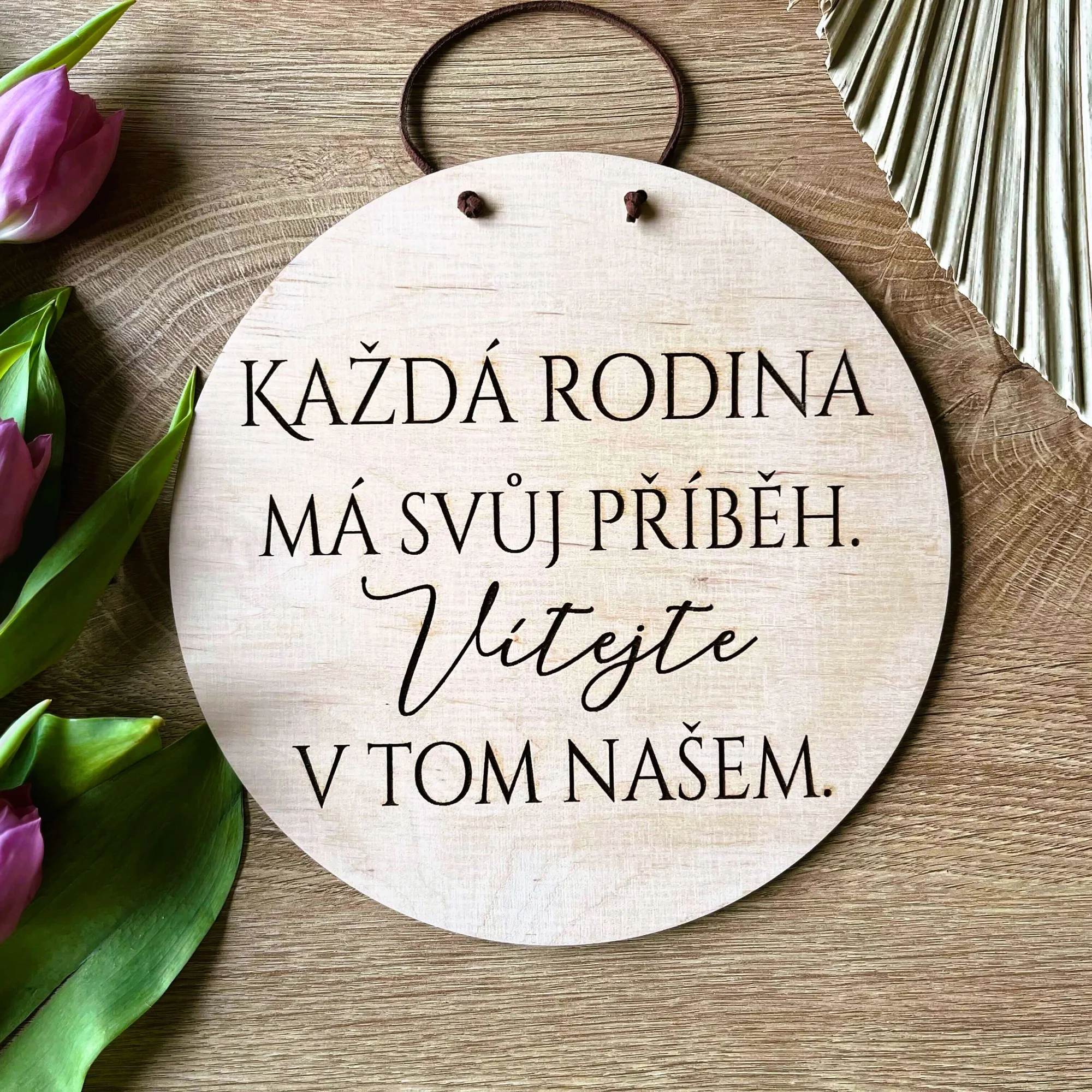 Dřevěné cedulky s milým textem o rodině i domově - Obrázek 10